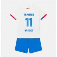 Billiga Barcelona Raphinha Belloli #11 Barnkläder Borta fotbollskläder till baby 2023-24 Kortärmad (+ Korta byxor)